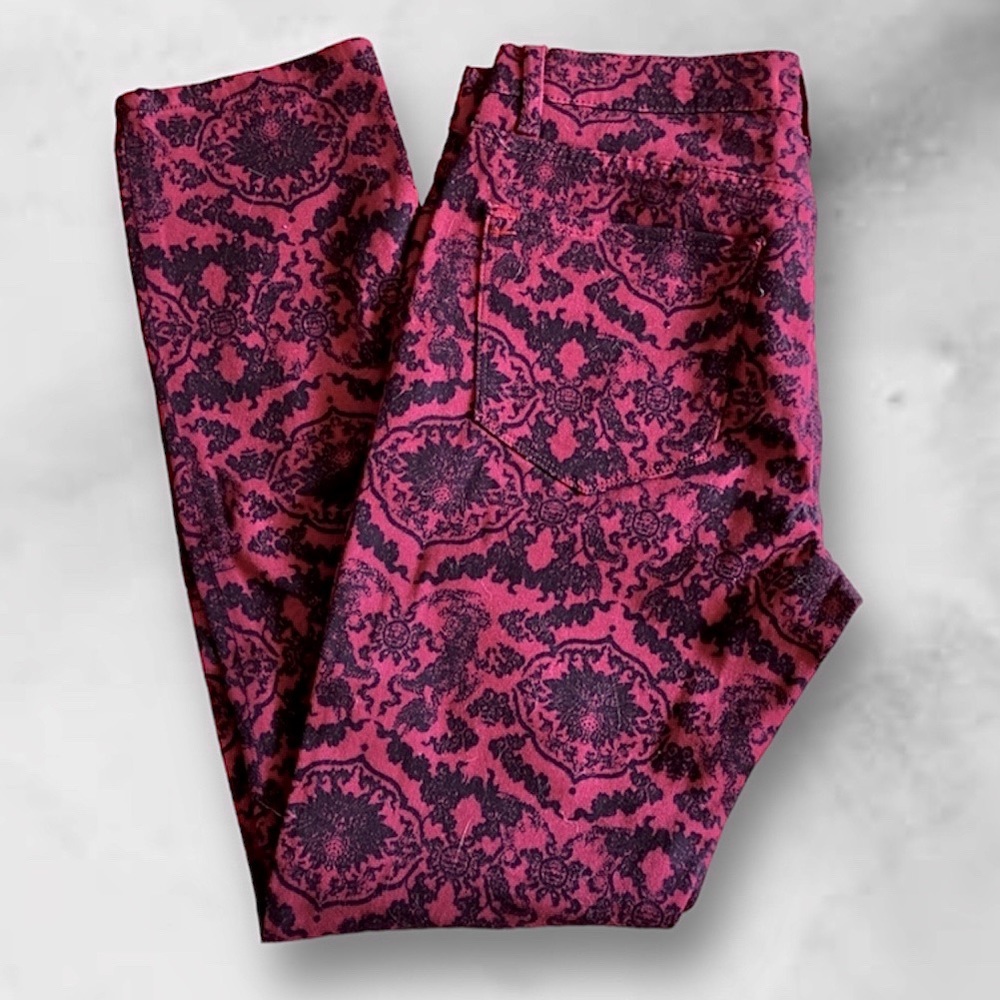 BDG Burgundy Brocade Jeans